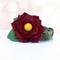 Show in main carousel: Mimi Green Joy Holiday Flower Dog Collar Accessory, Dark Red, Medium slide 1 of 5