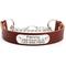 Show in main carousel: Mimi Green Leather Martingale Dog Collar with ID Riveted Nameplate, Brown, Large slide 1 of 5