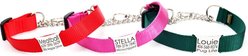 Mimi Green Personalized Chain Martingale Dog Collar, Raspberry, Small slide 2 of 6
