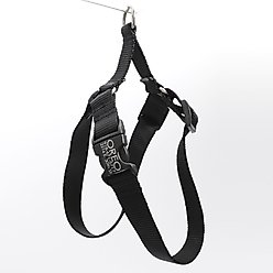Mimi Green Personalized Nylon Harness with Black Plastic Buckle Dog Harness, Black, X-Large