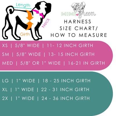 Show full view: Mimi Green Personalized Nylon Harness with Black Plastic Buckle Dog Harness, Pink, Medium 5/8" slide 2 of 7