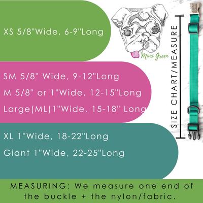 Show full view: Mimi Green Personalized Nylon Martingale with Black Plastic Buckle Dog Collar, Peacock Blue, Large slide 2 of 7