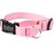 Show in main carousel: Mimi Green Personalized Nylon Martingale with Black Plastic Buckle Dog Collar, Pink, Large slide 1 of 7