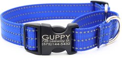 Mimi Green Personalized Nylon Reflective Martingale Dog Collar, Royal Blue, Large: 18 to 22-in neck, 1-in wide