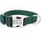 Show in main carousel: Mimi Green Personalized Nylon with Metal Hybrid Buckle Dog Collar, Forest Green, X-Small slide 1 of 8