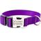 Show in main carousel: Mimi Green Personalized Nylon with Metal Hybrid Buckle Dog Collar, Purple, Large slide 1 of 7