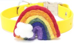 Mimi Green Rainbow Dog Collar Accessory, Bold, Medium slide 1 of 2
