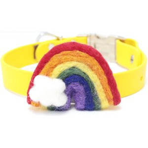 Mimi Green Rainbow Dog Collar Accessory, Bold, Medium