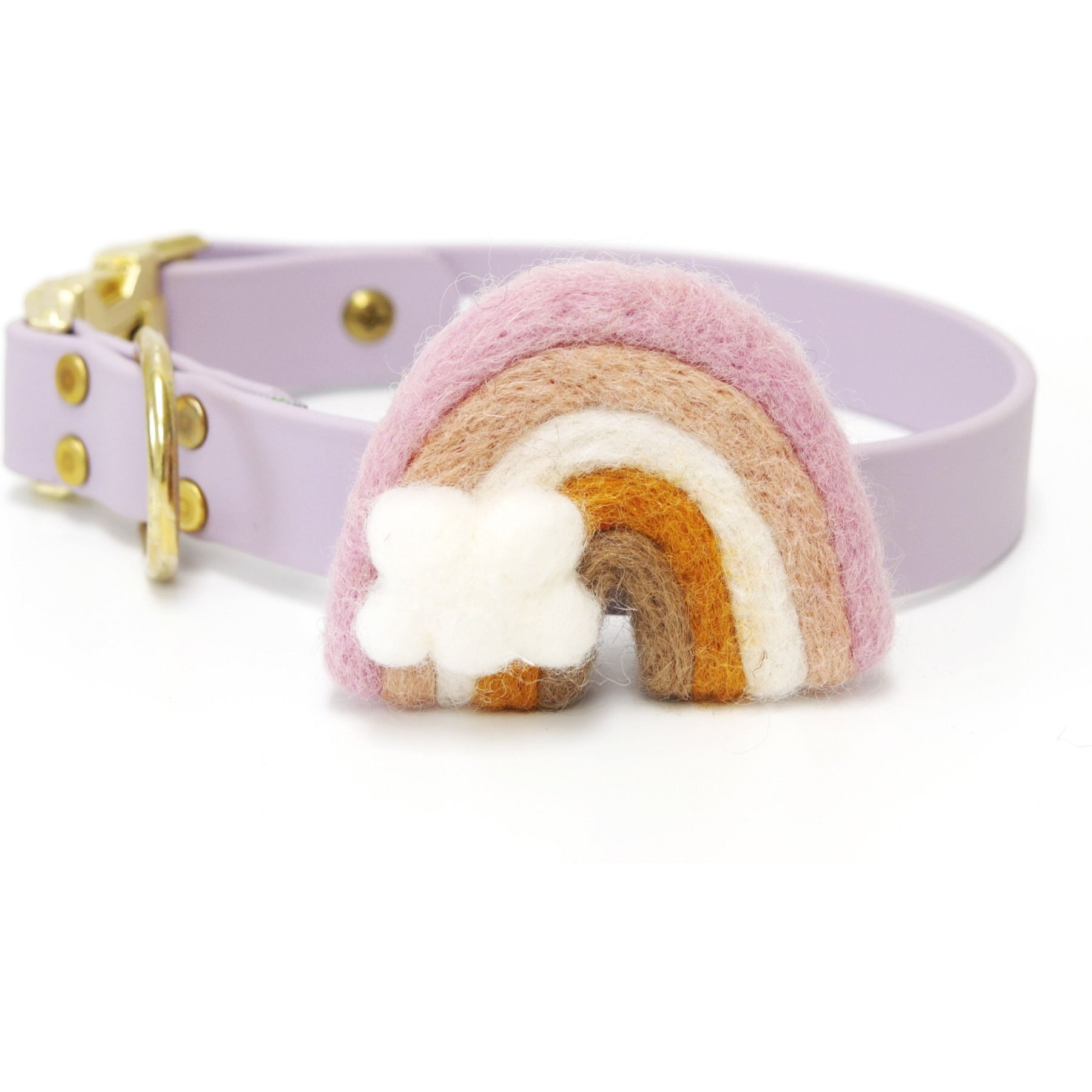 Mimi Green Rainbow Dog Collar Accessory, Pastel, Large