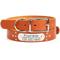 Show in main carousel: Mimi Green Studded Leather Dog Collar with Personalized Riveted Nameplate, Tan, X-Small slide 1 of 6