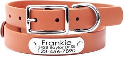 Mimi Green Waterproof with Riveted Name Plate Dog Collar, Mesa, Large 3/4"