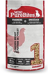 Mini-PureBites Trainers Chicken Breast Freeze-Dried Raw Dog Treats, 2.1-oz bag