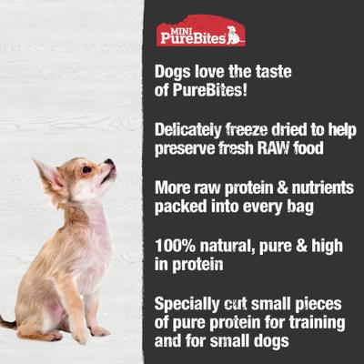 Show full view: Mini-PureBites Trainers Chicken Breast Freeze-Dried Raw Dog Treats, 2.1-oz bag slide 5 of 9