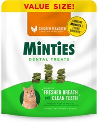 Minties Chicken Flavored Cat Dental Treats, 10-oz bag