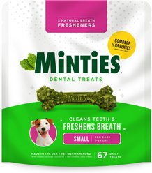 Minties Tiny/Small Mint Flavored Dental Treats for Dogs, 5-24 lbs, 67 count slide 1 of 7