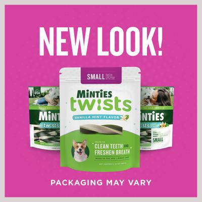 Show full view: Minties Twists Small Vanilla Mint Dental Dog Treats, 12-oz bag, count varies slide 4 of 10