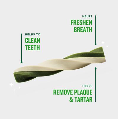 Show full view: Minties Twists Small Vanilla Mint Dental Dog Treats, 12-oz bag, count varies slide 7 of 10