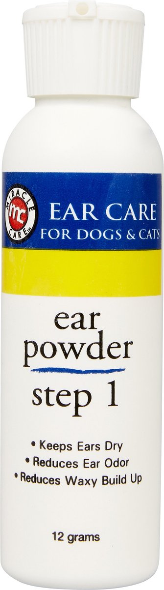 MIRACLE CARE Step 1 Ear Care, Ear Powder for Dogs & Cats, 12-g bottle ...