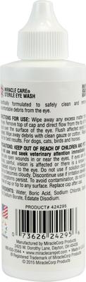 Show full view: Miracle Care Sterile Eye Wash for Dogs & Cats, 4-fl oz bottle slide 3 of 9
