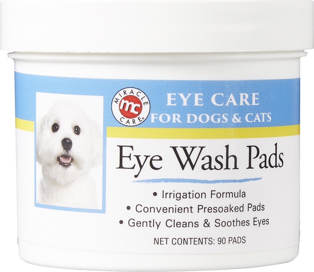 MIRACLE CARE Sterile Eye Wash Pads for Dogs Cats, 90 count
