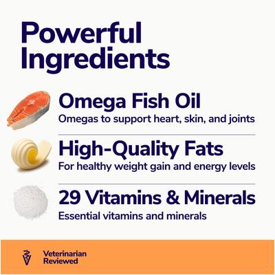 Show full view: Miracle Vet High Calorie Weight Gain Liquid Supplement for Dogs & Cats, 32-oz pouch slide 9 of 11