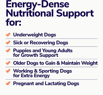 Show full view: Miracle Vet High Calorie Weight Gain Chews 3-in-1 Soft Chew Supplement for Dogs, 8-oz bag slide 5 of 9