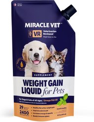 Miracle Vet High Calorie Weight Gain Liquid Supplement for Dogs & Cats, 16-oz pouch