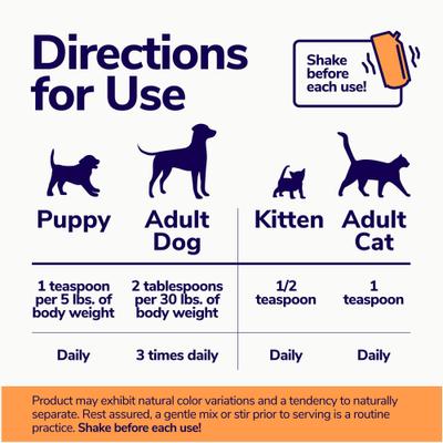 Show full view: Miracle Vet High Calorie Weight Gain Liquid Supplement for Dogs & Cats, 16-oz pouch slide 9 of 11