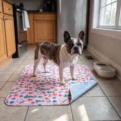 MISOKO Reusable & Washable Dog Pee Pads with Sea Horses, Pink, 2 count, 31.5 x 55.1-in slide 2 of 9