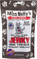 Miss Nelly's Canine Gourmet Beef Sticks Jerky Dog Treats, 16-oz bag