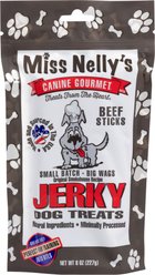 Miss Nelly's Canine Gourmet Beef Sticks Jerky Dog Treats, 8-oz bag slide 1 of 9