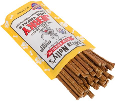 Show full view: Miss Nelly's Canine Gourmet Chicken Sticks Jerky Dog Treats, 16-oz bag slide 3 of 11