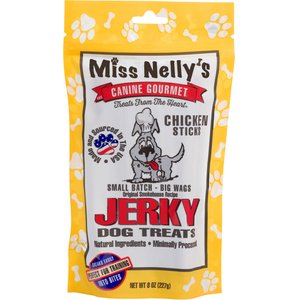 Miss Nelly's Canine Gourmet Chicken Sticks Jerky Dog Treats, 8-oz bag
