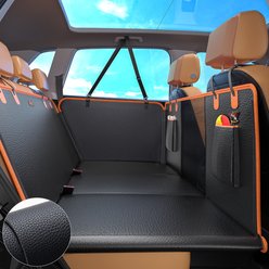 MIXJOY Car Back Seat Cover Extender, Waterproof & Urine-Resistant, Foldable for Storage Dog Automobile Protective Cover, Large: 52-in, Black slide 2 of 9