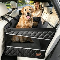 MIXJOY Car Safety Seats waterproof & Urine-Resistant, with safety Clips Dog Automobile Protective Cover, Black, 28.7-in