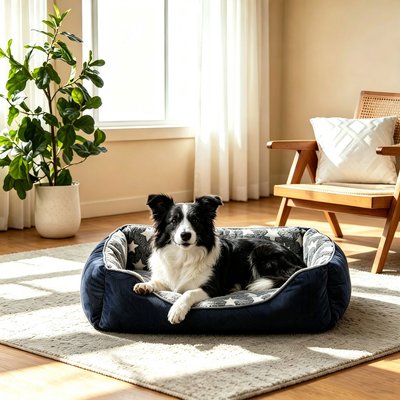 MIXJOY MIXJOY Rectangle Washable Dog Sofa Bed with Anti-Slip Bottom, Dark Grey, X-Large: 35 x 25 x 9-in