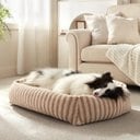 MIXJOY Square Raised Waterproof Dog Bed with Removable Cover & Non-Slip Base, Beige, Medium: 30 x 24 x 8-in