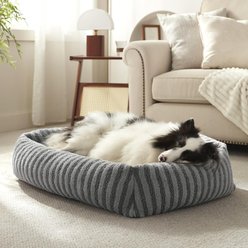 MIXJOY Square Raised Waterproof Dog Bed with Removable Cover & Non-Slip Base, Grey, Medium: 30 x 24 x 8-in
