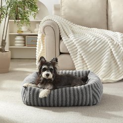 MIXJOY Square Raised Waterproof Dog Bed with Removable Cover & Non-Slip Base, Grey, X-Small: 20 x 19 x 6-in