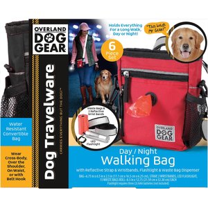 Mobile Dog Gear Day/Night Dog Walking Bag, 7-in, Black