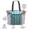 Show in main carousel: Mobile Dog Gear Dogssentials Tote Travel Bag, Black & White Paw Print slide 5 of 7