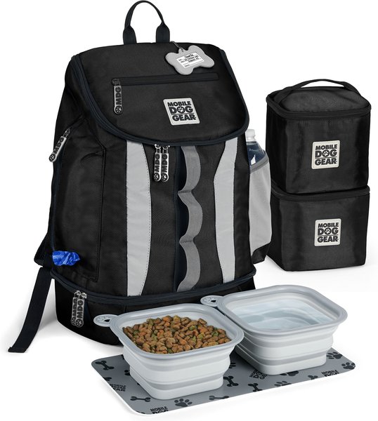 Show full view: Mobile Dog Gear Drop Bottom Weekender Backpack Pet Travel Bag, Black slide 1 of 7