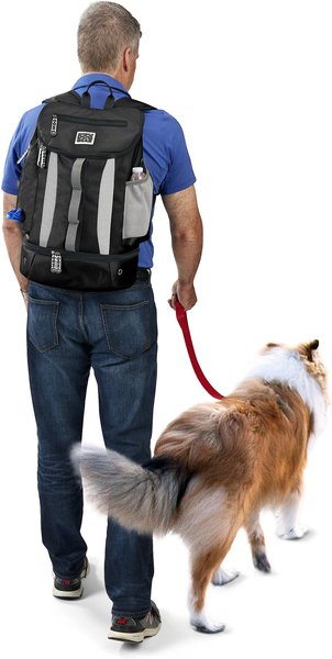 Show full view: Mobile Dog Gear Drop Bottom Weekender Backpack Pet Travel Bag, Black slide 6 of 7