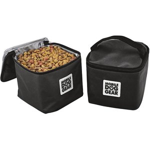 Mobile Dog Gear Insulated Food Carriers Dog Car Accessories, Black, Medium