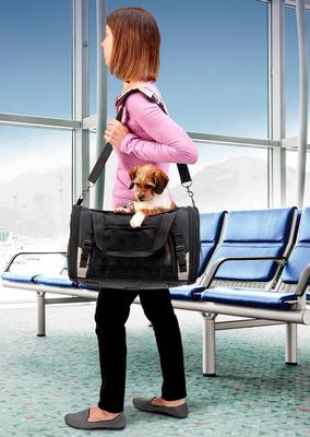 Show full view: Mobile Dog Gear Personalized Airline Approved Dog Carrier Bag, Black slide 6 of 7