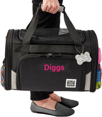 Show full view: Mobile Dog Gear Personalized Airline Approved Dog Carrier Bag, Black slide 3 of 7