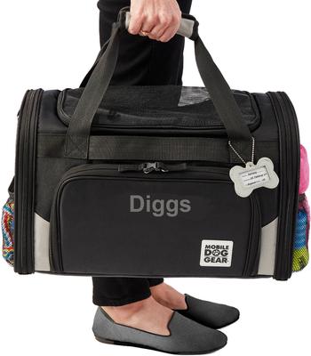 Show full view: Mobile Dog Gear Personalized Airline Approved Dog Carrier Bag, Black slide 4 of 7