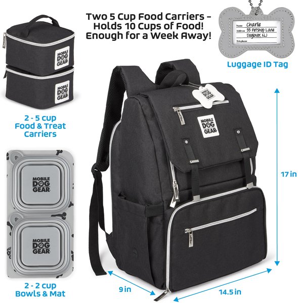 Show full view: Mobile Dog Gear Ultimate Week Away Backpack, Small, Black slide 2 of 9