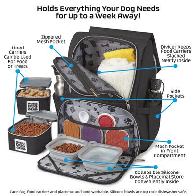 Show full view: Mobile Dog Gear Ultimate Week Away Backpack, Small, Black slide 4 of 9