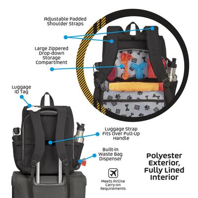 Show full view: Mobile Dog Gear Ultimate Week Away Backpack, Small, Black slide 5 of 9